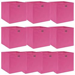 Bo&icirc;tes de rangement 10 pcs Rose 32x32x32 cm Tissu