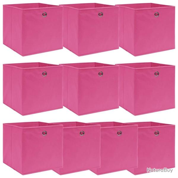 Bo�tes de rangement 10 pcs Rose 32x32x32 cm Tissu