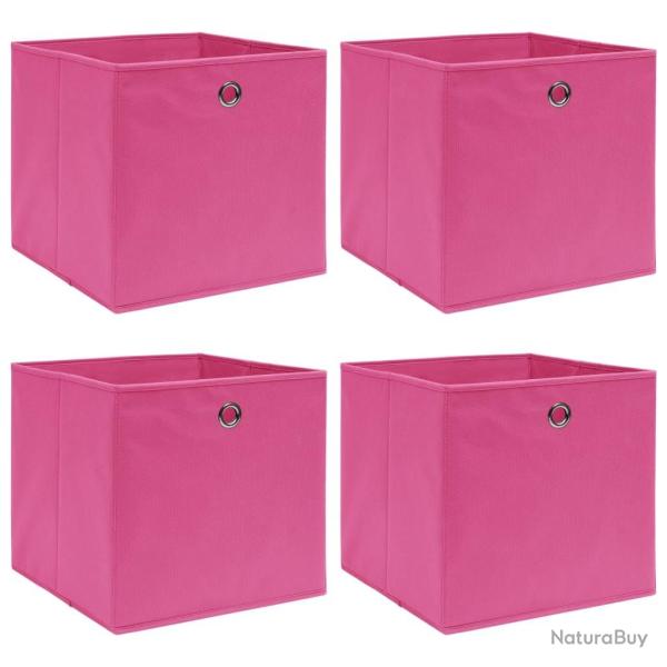 Bo�tes de rangement 4 pcs Rose 32x32x32 cm Tissu