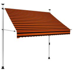 Auvent manuel r&eacute;tractable 200 cm Orange et marron