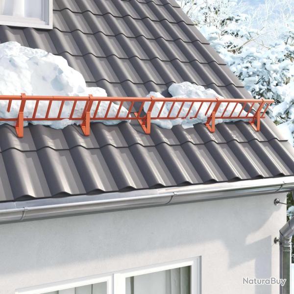 Support de Garde Neige 2 pcs Rouge 29,5 x 3 x 34,5 cm Acier