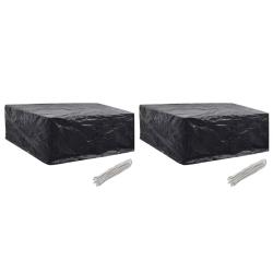 Housses de salon de jardin 2 pcs 10 oeillets 260x260x90 cm