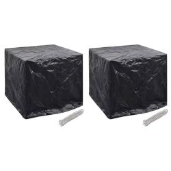 Housse de r&eacute;servoir d'eau de jardin 2pcs 8 oeillet 116x100x120cm