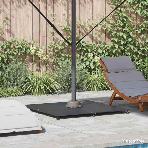 Pied de parasol Gris fonc� 100 x 100 x 4 cm Acier