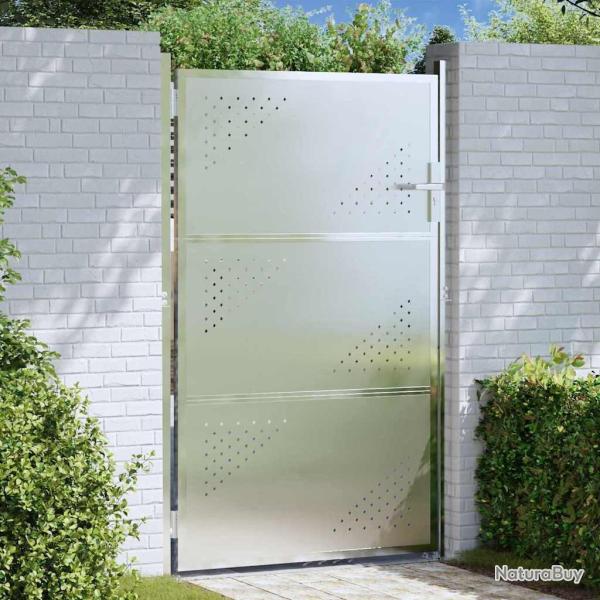 Porte de Jardin Argent� 85 x 144 cm Acier inoxydable