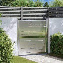 Porte de Jardin Argent&eacute; 85 x 97 cm Acier inoxydable