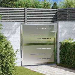 Porte de Jardin Argent&eacute; 85 x 97 cm Acier inoxydable