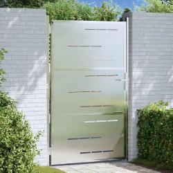 Porte de Jardin Argent&eacute; 85 x 120 cm Acier inoxydable