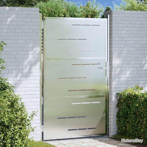 Porte de Jardin Argent� 85 x 120 cm Acier inoxydable