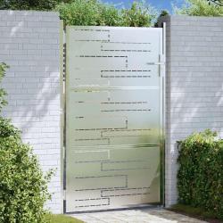 Porte de Jardin Argent&eacute; 85 x 144 cm Acier inoxydable