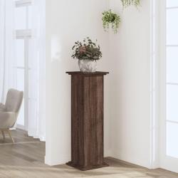 Support pour plantes ch&ecirc;ne brun 33x33x100 cm bois d'ing&eacute;nierie