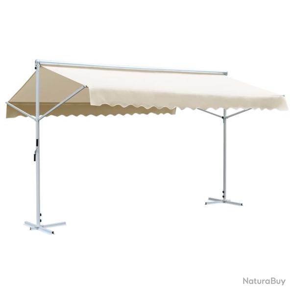 Auvent sur pied 500 x 300 cm Cr�me