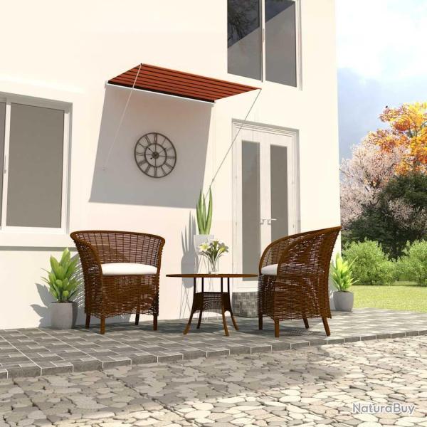 Auvent r�tractable 200x150 cm Orange et marron
