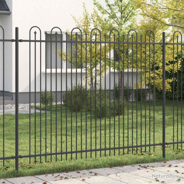 Cl�ture en arc � pointe Dronten Noir 200 x 200 cm