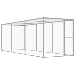 Cage pour chat 4,5x1,5x1,5 m Acier galvanis&eacute;