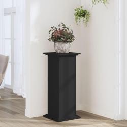 Support pour plantes noir 33x33x80 cm bois d'ing&eacute;nierie