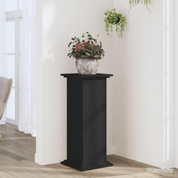 Support pour plantes noir 33x33x80 cm bois d'ing�nierie