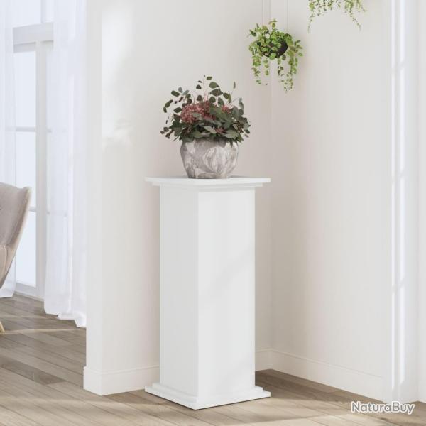 Support pour plantes blanc 33x33x80 cm bois d'ing�nierie