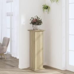 Support pour plantes ch&ecirc;ne sonoma 33x33x100cm bois d'ing&eacute;nierie