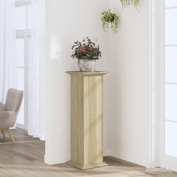Support pour plantes ch�ne sonoma 33x33x100cm bois d'ing�nierie