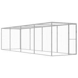Cage pour chat 6x1,5x1,5 m Acier galvanis&eacute;