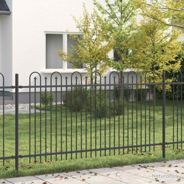 Cl�ture en arc � pointe Dronten Noir 200 x 150 cm