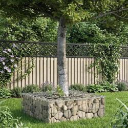 Lit sur&eacute;lev&eacute; gabion Argent&eacute; 60 x 60 x 20 cm Acier galvanis&eacute;