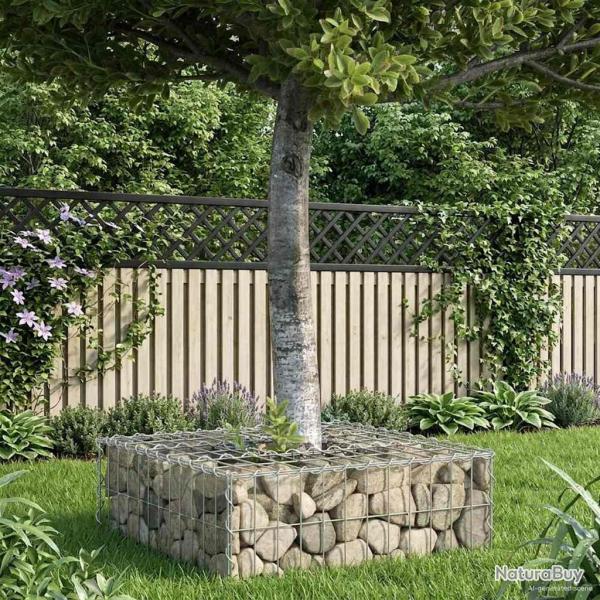 Lit sur�lev� gabion Argent� 60 x 60 x 20 cm Acier galvanis�
