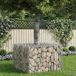 Lit sur&eacute;lev&eacute; gabion Argent&eacute; 60 x 60 x 40 cm Acier galvanis&eacute;