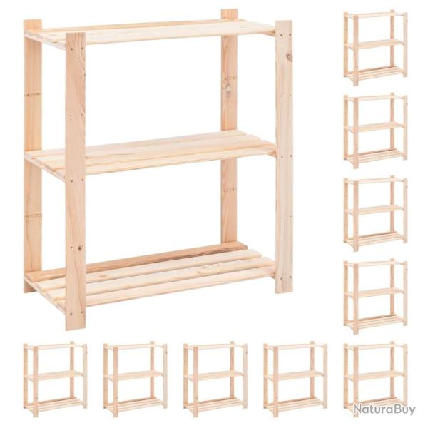 �tag�res de rangement � 3 niveaux 10 pcs 80x38x90 cm Pin 150 kg