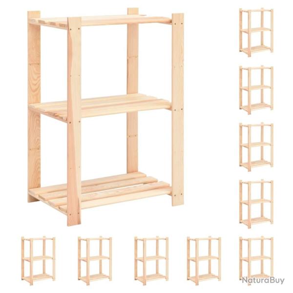 �tag�res de rangement � 3 niveaux 10 pcs 60x38x90 cm Pin 150 kg