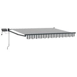 Store r&eacute;tractable manuel avec LEDs 3 x 2,5 m