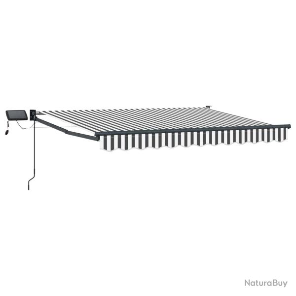 Store r�tractable manuel avec LEDs 3,5 x 2 m