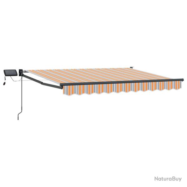 Store r�tractable manuel avec LEDs Bleu et Orange 3 x 2,5 m