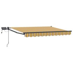 Store r&eacute;tractable manuel avec LEDs Jaune et Gris 3 x 2,5 m