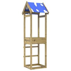 Tour de jeu Marron 52,5 x 46,5 x 195 cm Bois solide impr&eacute;gn&eacute;