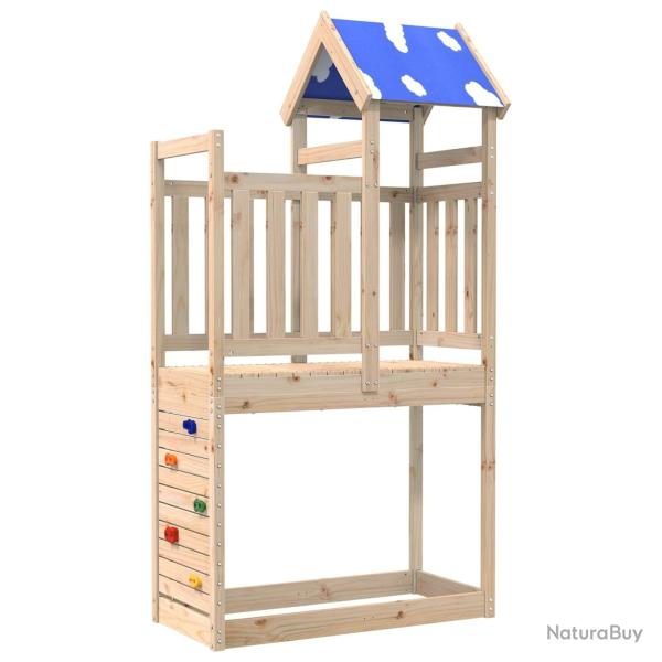 Tour de jeu Marron 110,5 x 52,5 x 215 cm Pin massif