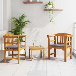 Ensemble de salon Rose de jardin 3 pcs Bois d'Acacia Massif