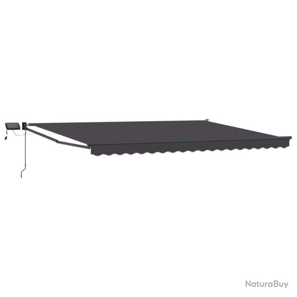 Store r�tractable manuel avec LEDs Anthracite 4 � 3 m