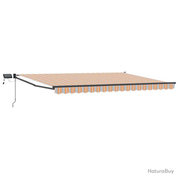 Store r�tractable manuel avec LEDs Bleu et Orange 4 � 3 m