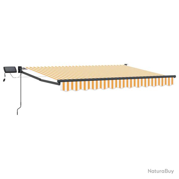 Store r�tractable manuel avec LEDs Orange et Blanc 3,5 x 2,5 m