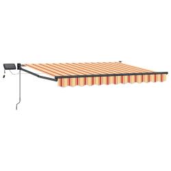 Store r&eacute;tractable manuel avec LEDs Multicolore 3,5 x 2,5 m