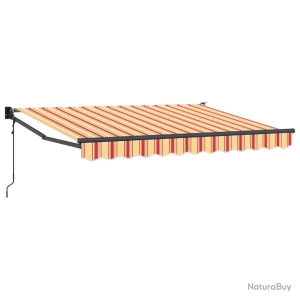 Auvent r�tractable �lectrique Jaune, Orange et Blanc 3,5 x 2 m
