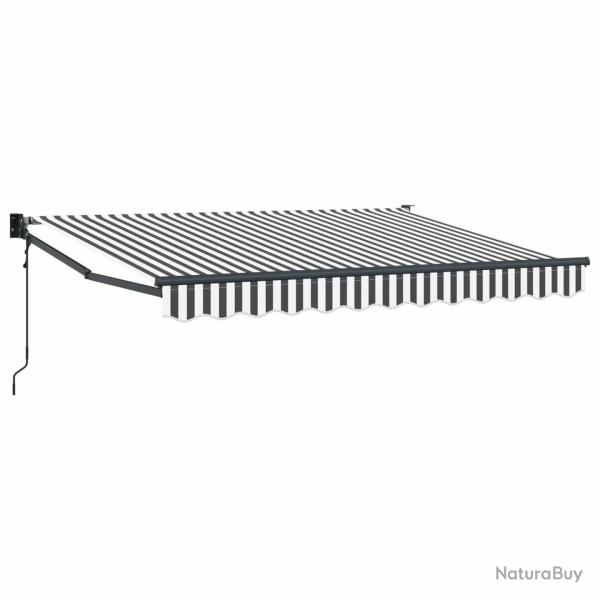 Auvent r�tractable �lectrique Anthracite et blanc 3,5 x 2 m