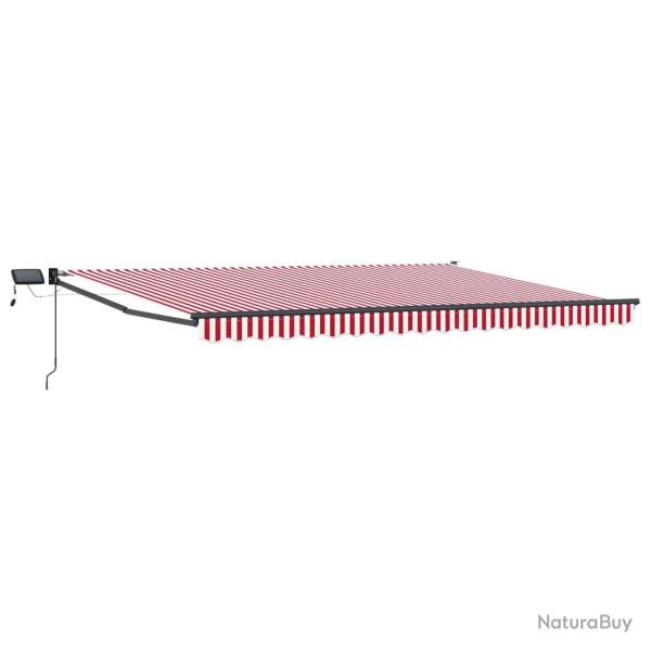 Store r�tractable manuel avec LEDs Rouge et Blanc 4 � 3 m