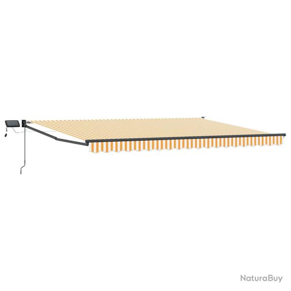 Store r�tractable manuel avec LEDs Jaune et blanc 4 � 3 m