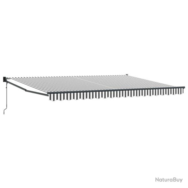 Auvent r�tractable �lectrique Anthracite et blanc 4 x 2 m