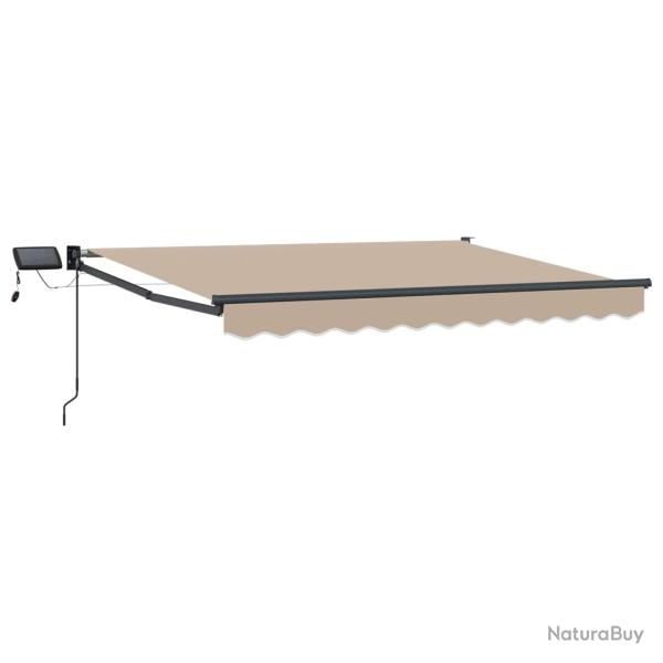 Store r�tractable manuel avec LEDs Beige 3,5 x 2,5 m