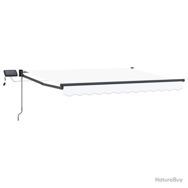 Store r�tractable manuel avec LEDs Blanc 3,5 x 2,5 m