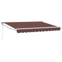 Auvent r&eacute;tractable &eacute;lectrique Marron 3,5 x 2 m